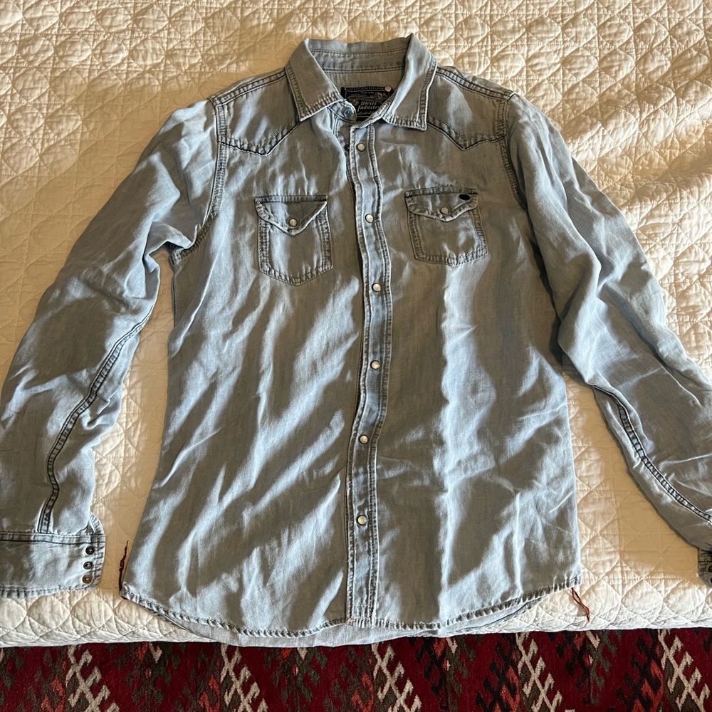 Diesel Denim button/snap up, pearl like buttons